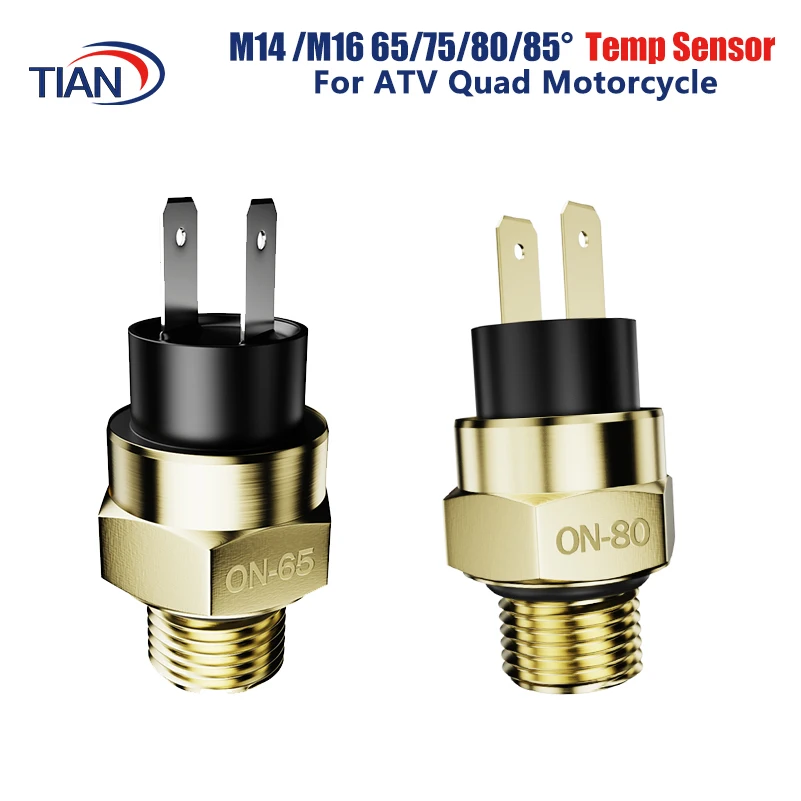 M14/M16 Motorrad Elektrische Kühler Kühlmittel Fan Wasser Temperatur Thermostat Schalter Temp Sensor Für 125 150 200 250 300 400 450