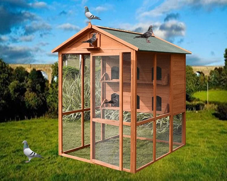 Outdoor Wooden Animal Pet Pigeon Wood House Birds Breeding House Large Bird Cage