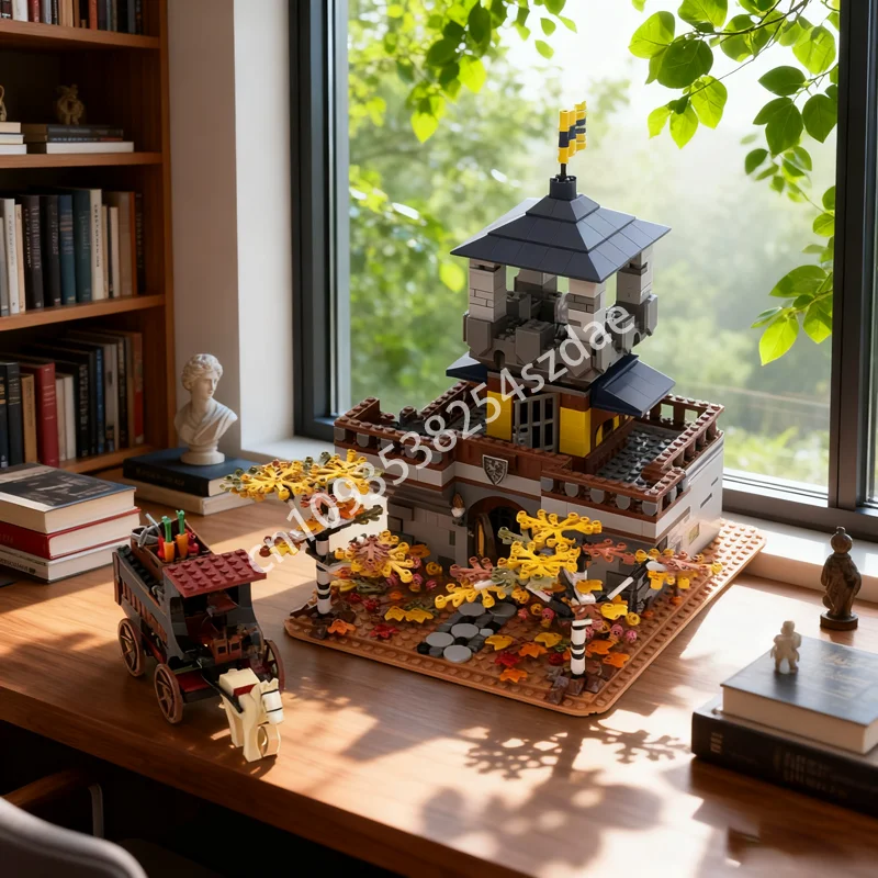 

1263pcs MOC Black Falcon Outpost Castle Falconsed Model Building Christmas Gift Blocks DIY Creative Toy Idea Education Kids