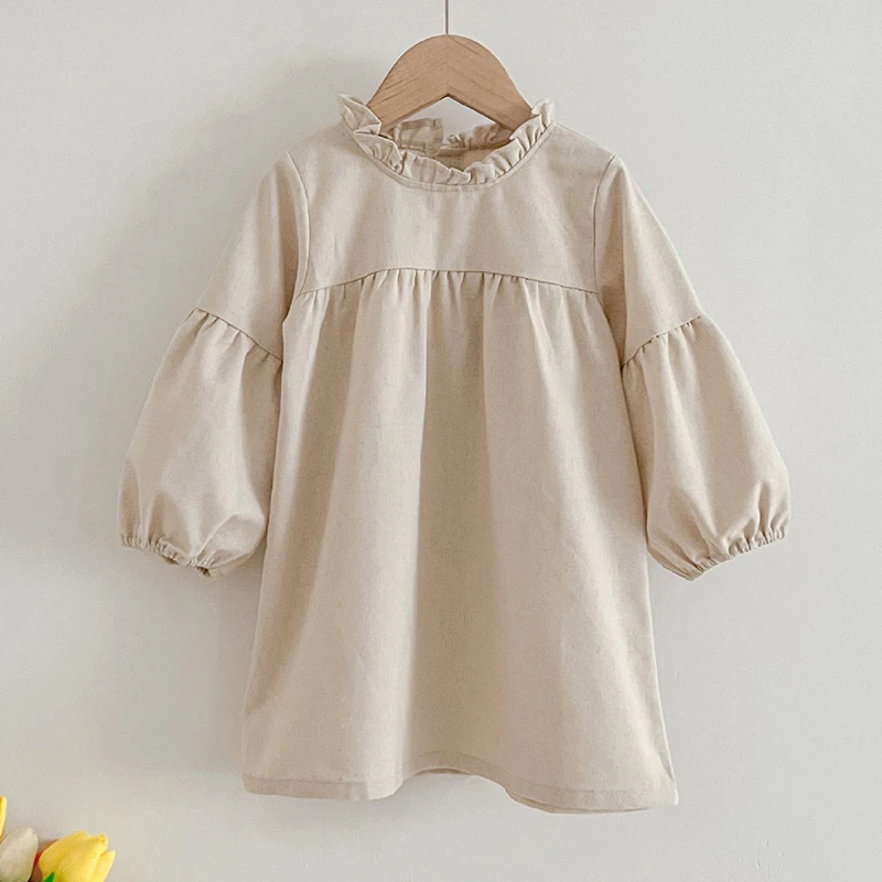 Infant Kids Baby Girls Long Sleeve Solid Color Sisters Dress Spring Autumn Newborn Kids Baby Girls Princess Clothes Rompers