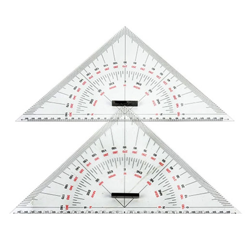 Règle triangulaire à grande échelle pour la mesure de distance, le dessin graphique, le soleil, l'ingénierie fuchsia, 300mm