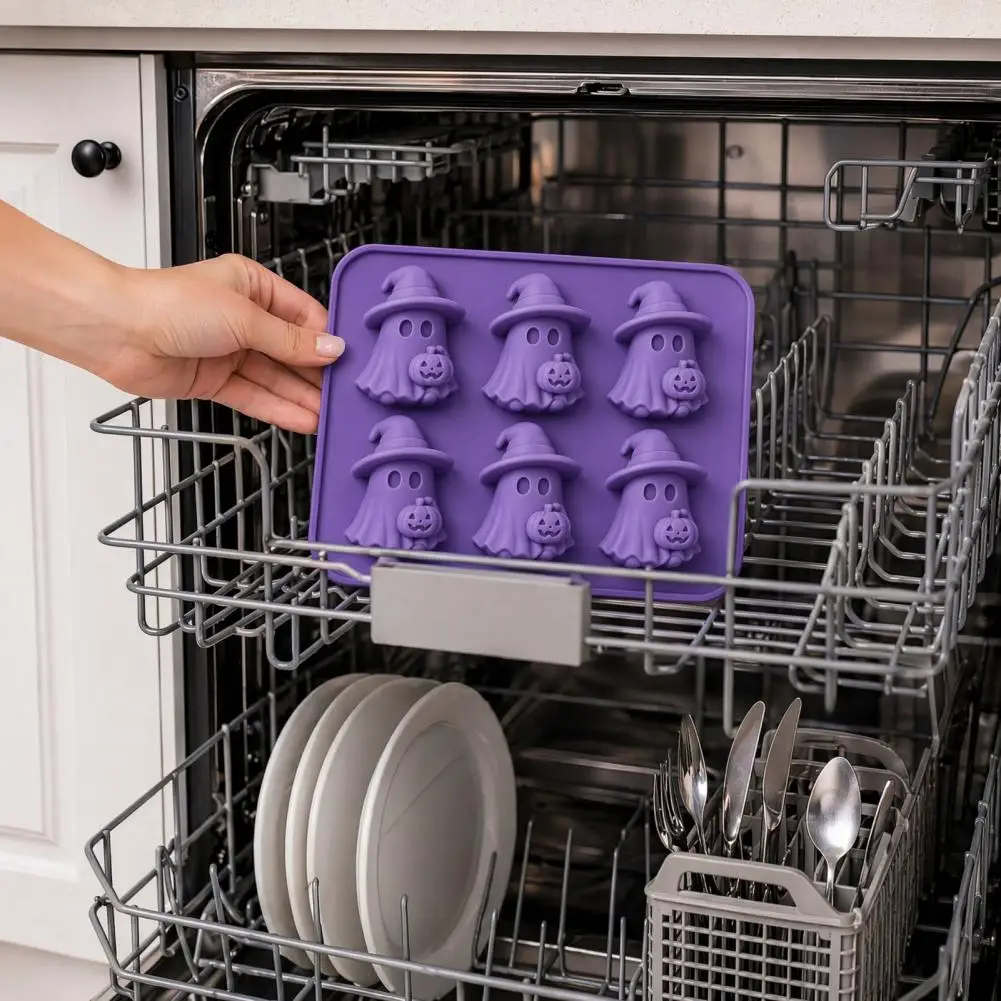 Scream Ice Molds Halloween Silicone Ice Cube Tray Set Ghost Pumpkin Bat Molds for Candy Chocolate Resin Crafts Flexible -free 2