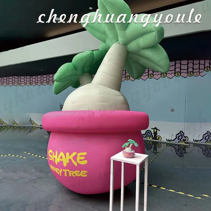 Inflatable cash tree air model plant model with blower shopping mall outdoor decorative props