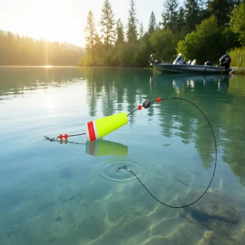 Saltwater Fishing Floats Rattle Included Weighted Foam Green Yellow Orange for Coastal Angling Use