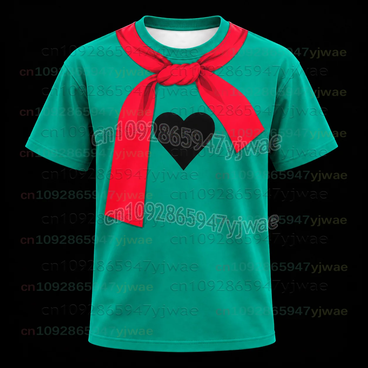 2026 Game Deltarune Undertale Ralsei/Kris/Neo Cosplay T-shirt Halloween Fashion Men's Women's Clothing Green Yellow Striped Tops