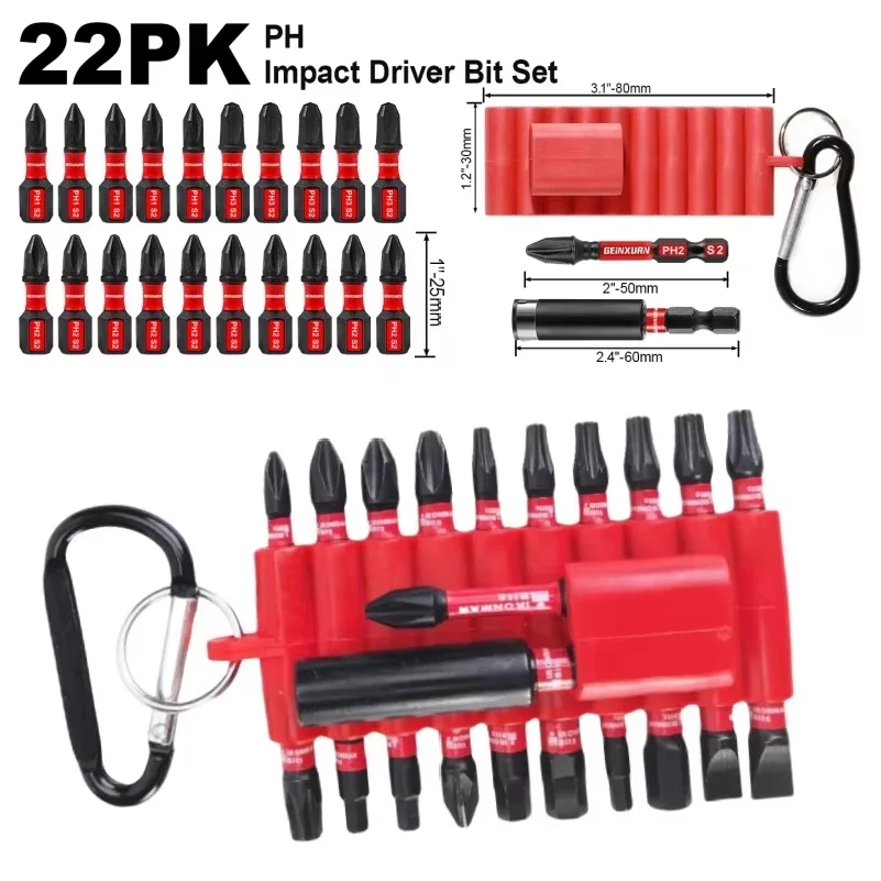 22 Pcs Impact Screw…