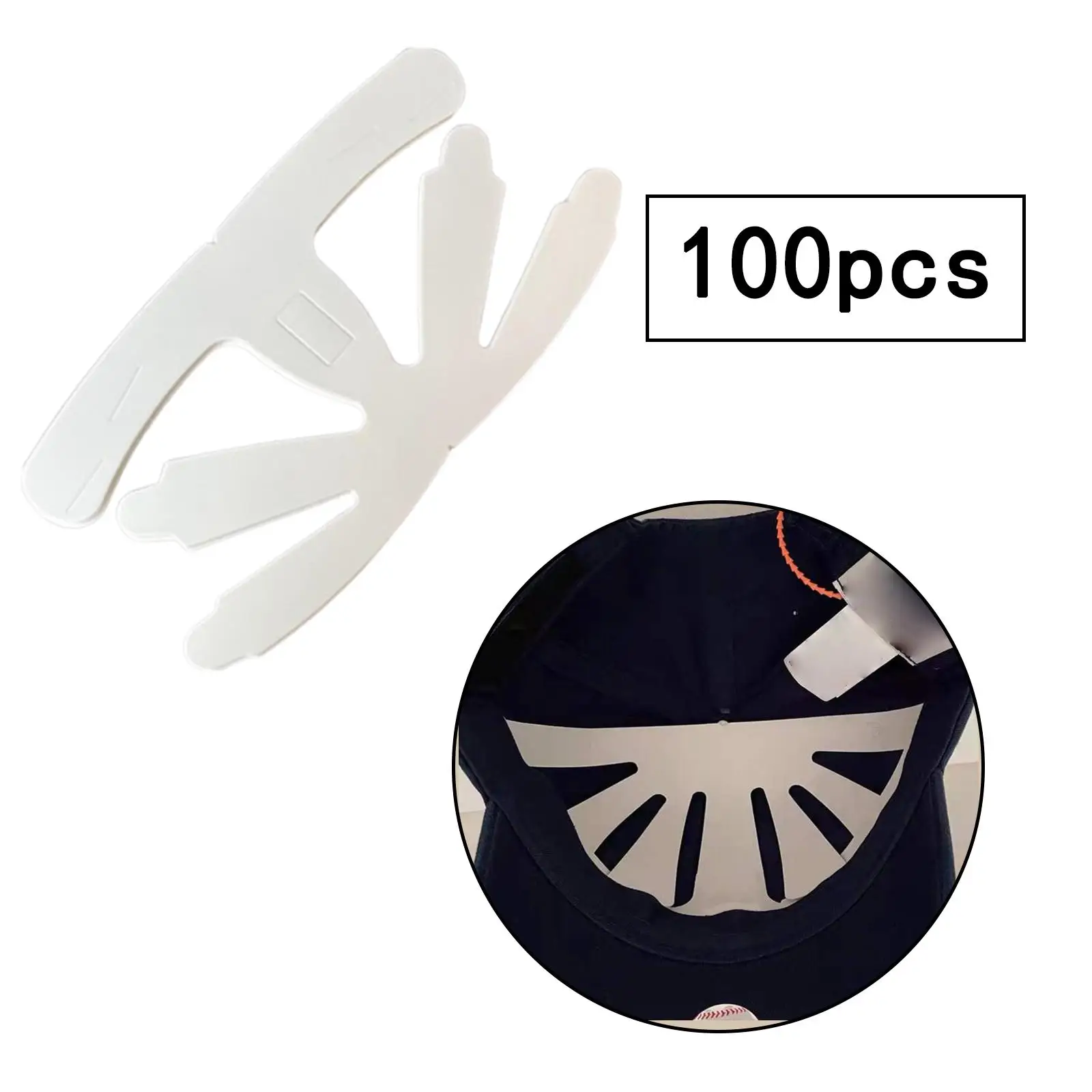 

100 Pieces Baseball Cap Inserts Shapers for Ball Sports Caps Snapback Caps