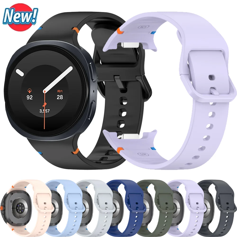 Official Soft Silicone Strap for Samsung Galaxy Watch 9 8 40mm 44mm Sports Bracelet Samsung Galaxy 8 Classic 46mm Replace Band
