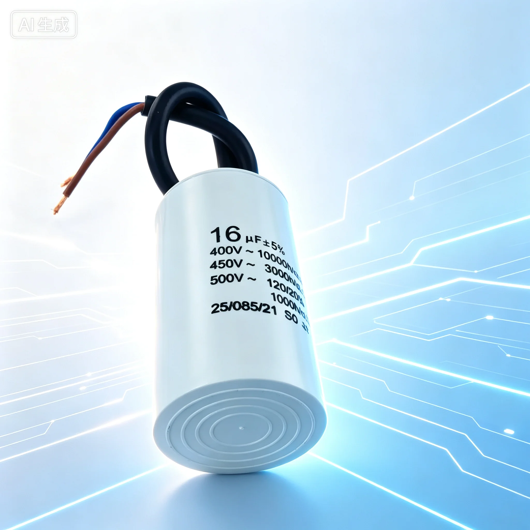 cbb60-16uf-450v、ワイヤー付き、洗濯機用モーター運転コンデンサ-3個