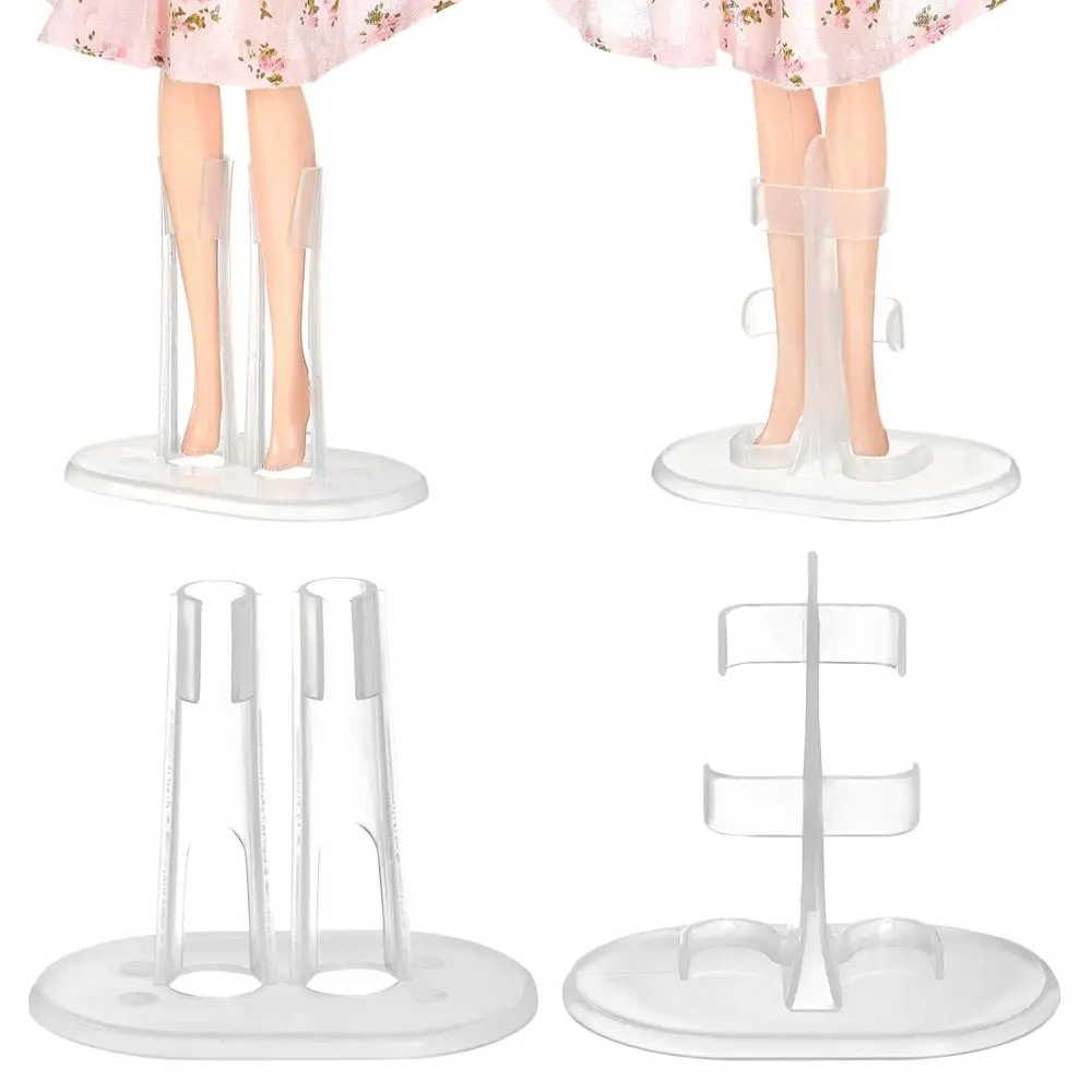 Children Transparent Toy Accessory Doll Stands Display Holder Doll Accessories Doll Support Leg Holders For Barbie Dolls