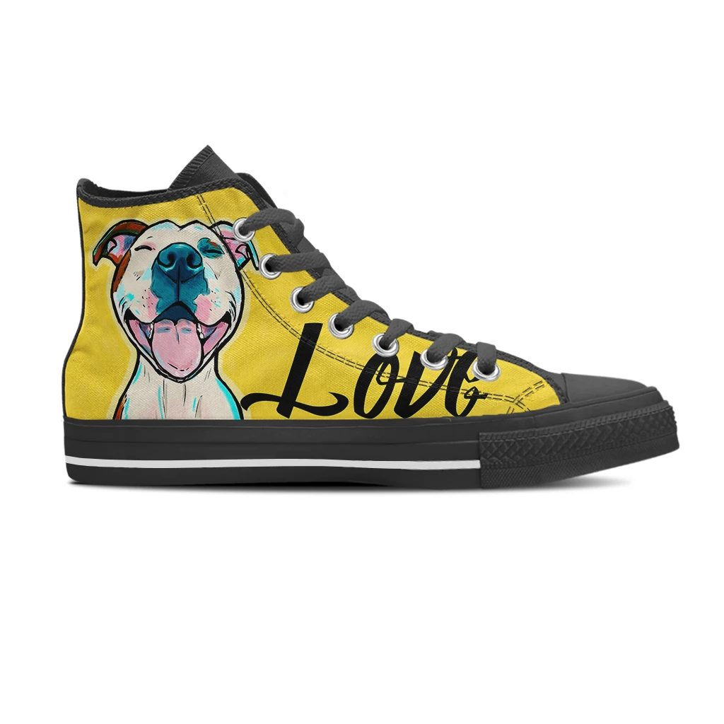 New High Top Canvas Shoes Casual Outdoor Walking Bulldog Shoes Anime Light Wild Student Vulcanized Sneakers