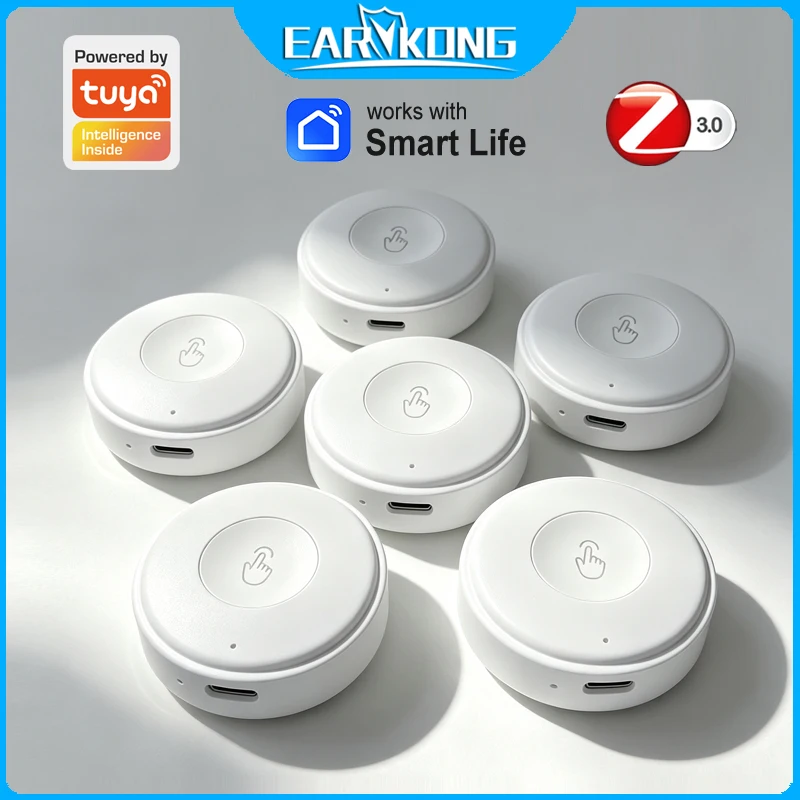 Tuya ZigBee Push Button Smart Home Scene Switch App One Key Controller Automation Scenario Linkage Devices Work With Gateway