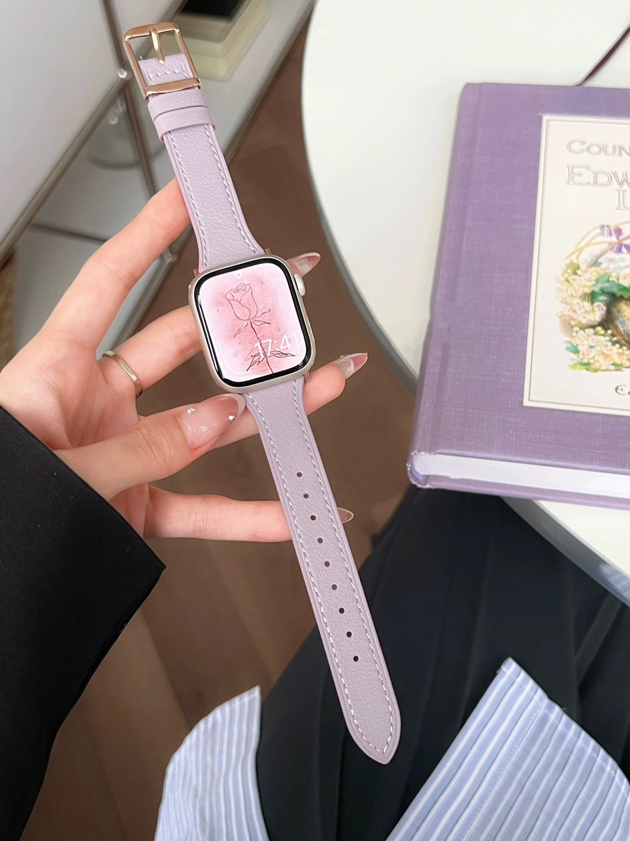 حزام لساعة أبل الفرقة النساء سلسلة الترا 10/9/8/7/6 38 مللي متر 40 مللي متر 41 مللي متر 42 مللي متر 44 مللي متر 45 مللي متر 46 مللي متر حلقة جلدية