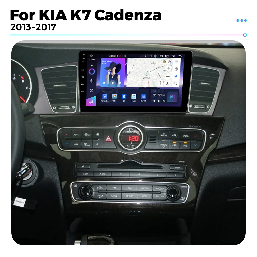 9inch 2 Din Android 13 Car Radio For KIA K7 Cadenza 2013-2017 Audio Multimedia Video Player GPS Carplay Navigation Stereo 4G DSP