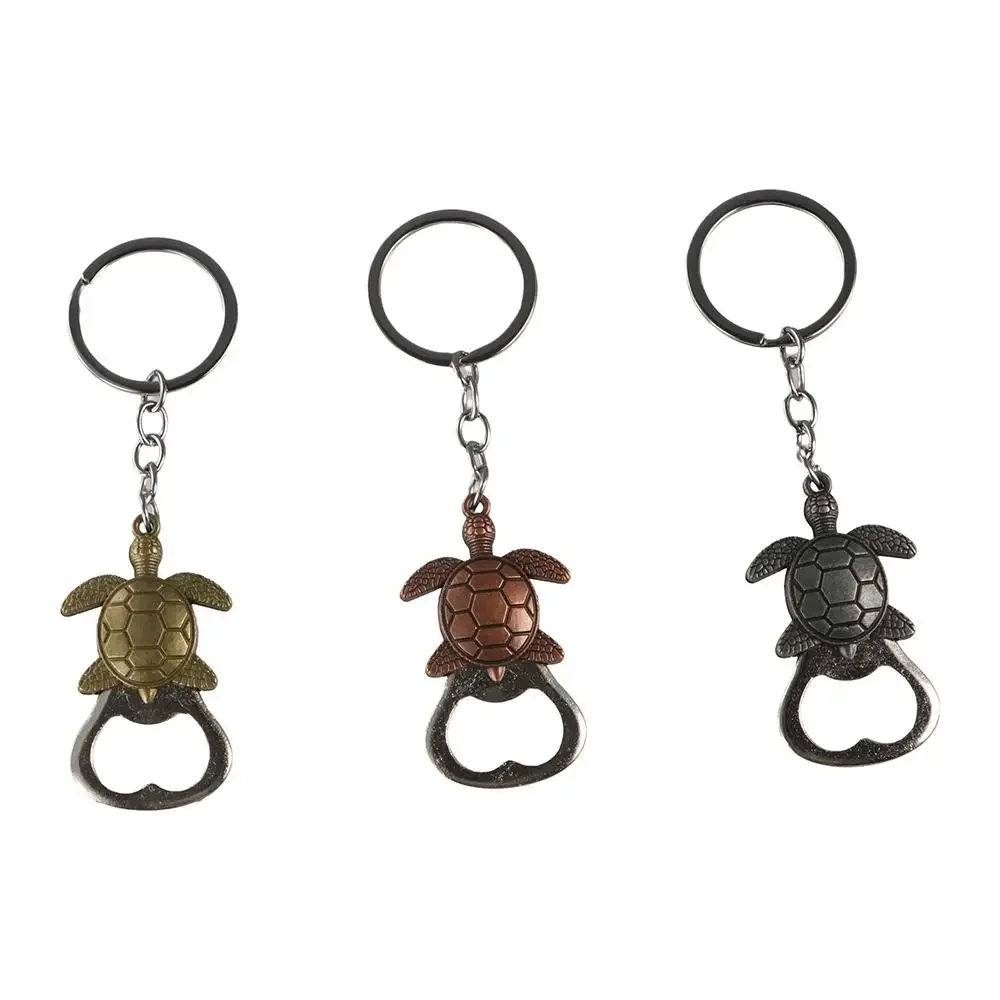 Frog Wolf Turtle Bottle Opener Hanging Pendant Mini Pocket Metal Lion Keyring Bronze Color Key Holder Beer Opener Keychain