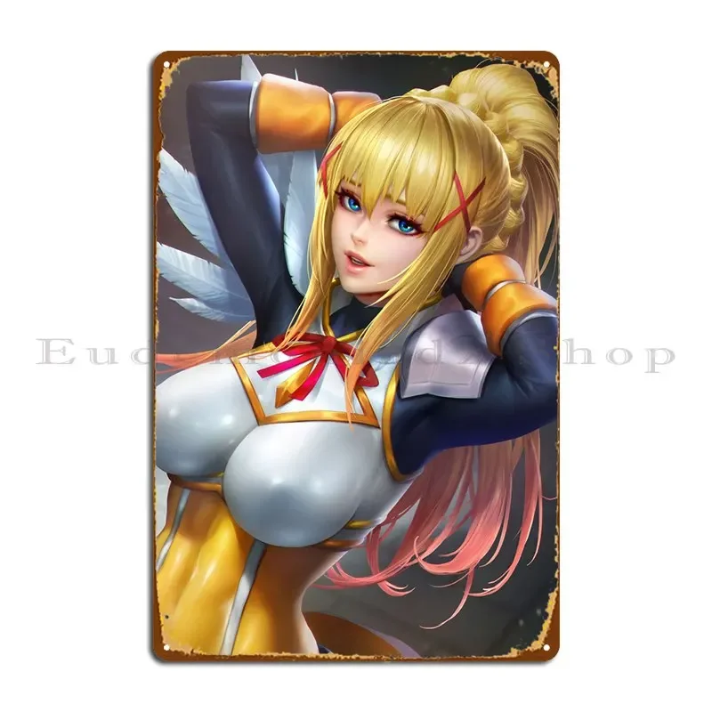 Konsuba-letrero de Metal para Bar, garaje, placa de pared, diseño de cine, cartel de estaño