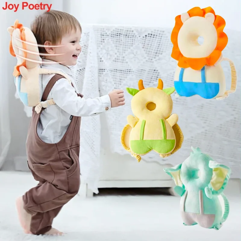 

Мультяшный защитный рюкзак-подушка для головы малыша от падений, защитная накладка для углов и краев, предотвращающая травмы, безопасная подушка для головы