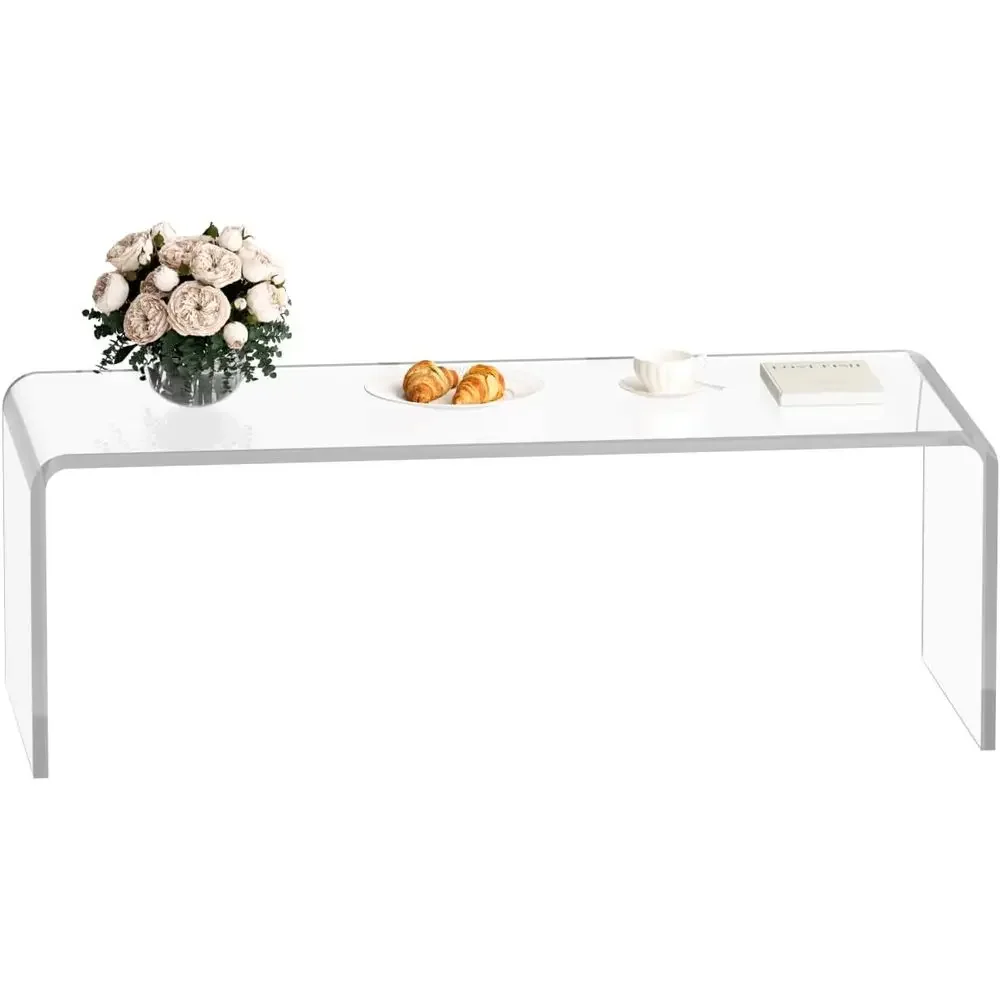 

50 Acrylic Coffee Table, Clear Glass Look, 0.8 Thick, Suitable for Home, Office, Hotel, Showroom