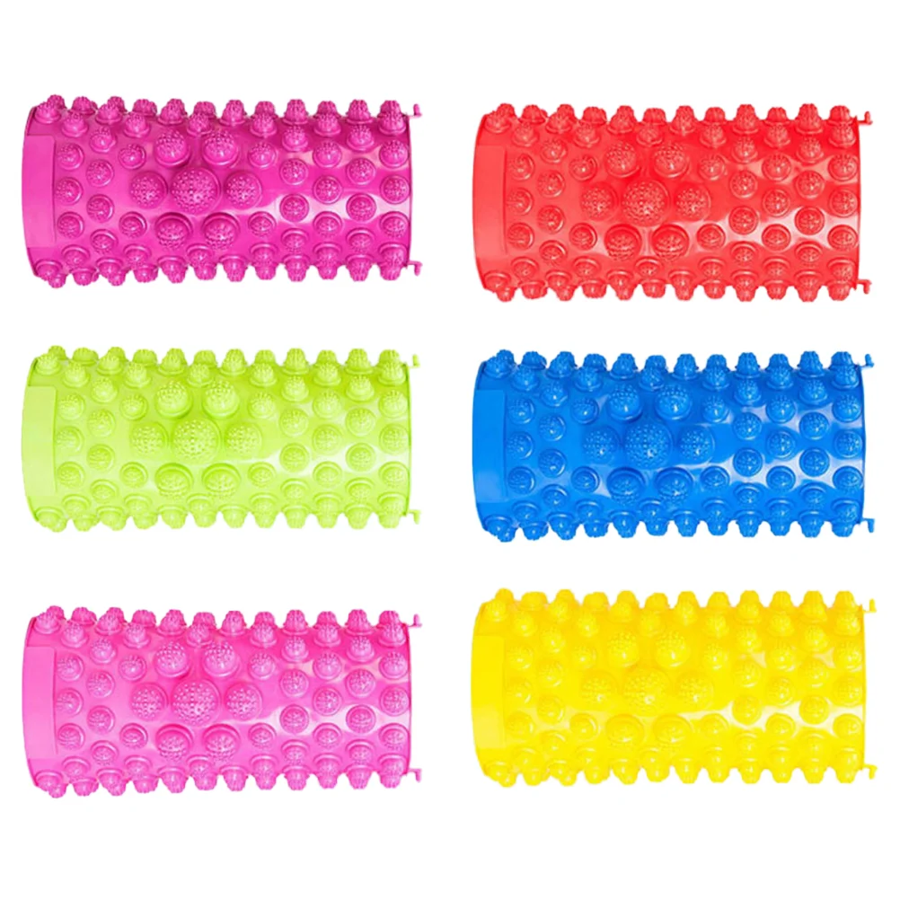 6pcs Foot Massage Pad Reflexology Walking Mat Toe Pressure Plate Massage Mat Acupressure Relaxation Carpet (Red, Yellow, Blue, R