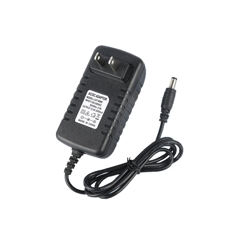 12.6V 2A 18650 Lithium Battery Charger For 12V 3 Series Li-ion Battery Polymer Smart Charger 18650 Battery Pack DC5.5mm x 2.1mm