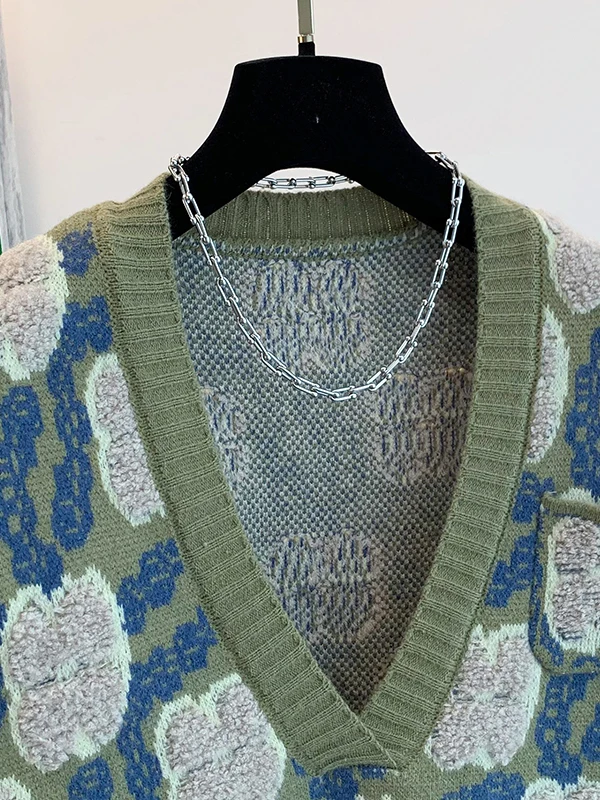 

Faionable Vintage Embroidered Casual V-ne Vest Autumn Winter New Sle Versatile Thiened Commute Sle Women's Vest