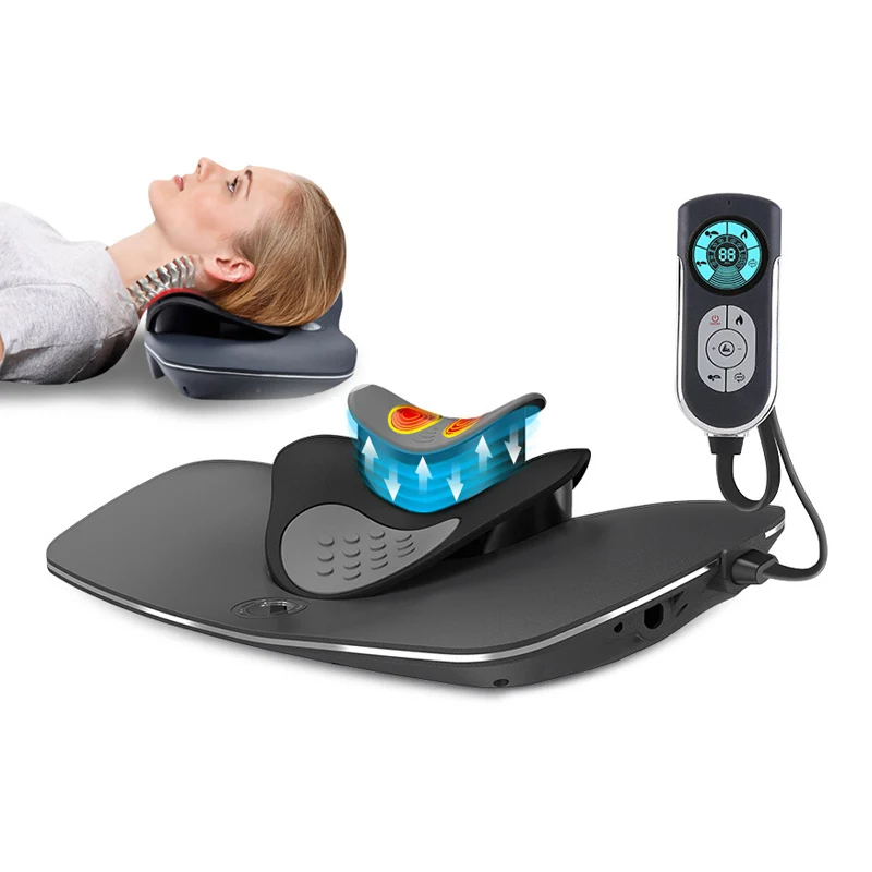 Dynamic Cervical Traction Device Home Massage Pillow with Heating for Deep Tissue Neck Massager Body Application