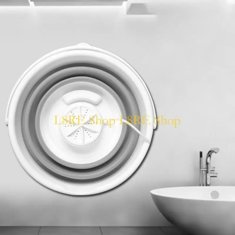 l8re折りたたみusbトラベルワッシャー4ギアミニ折りたたみ式ランドリータブ容量10Lベビー服の下着のための旅行用