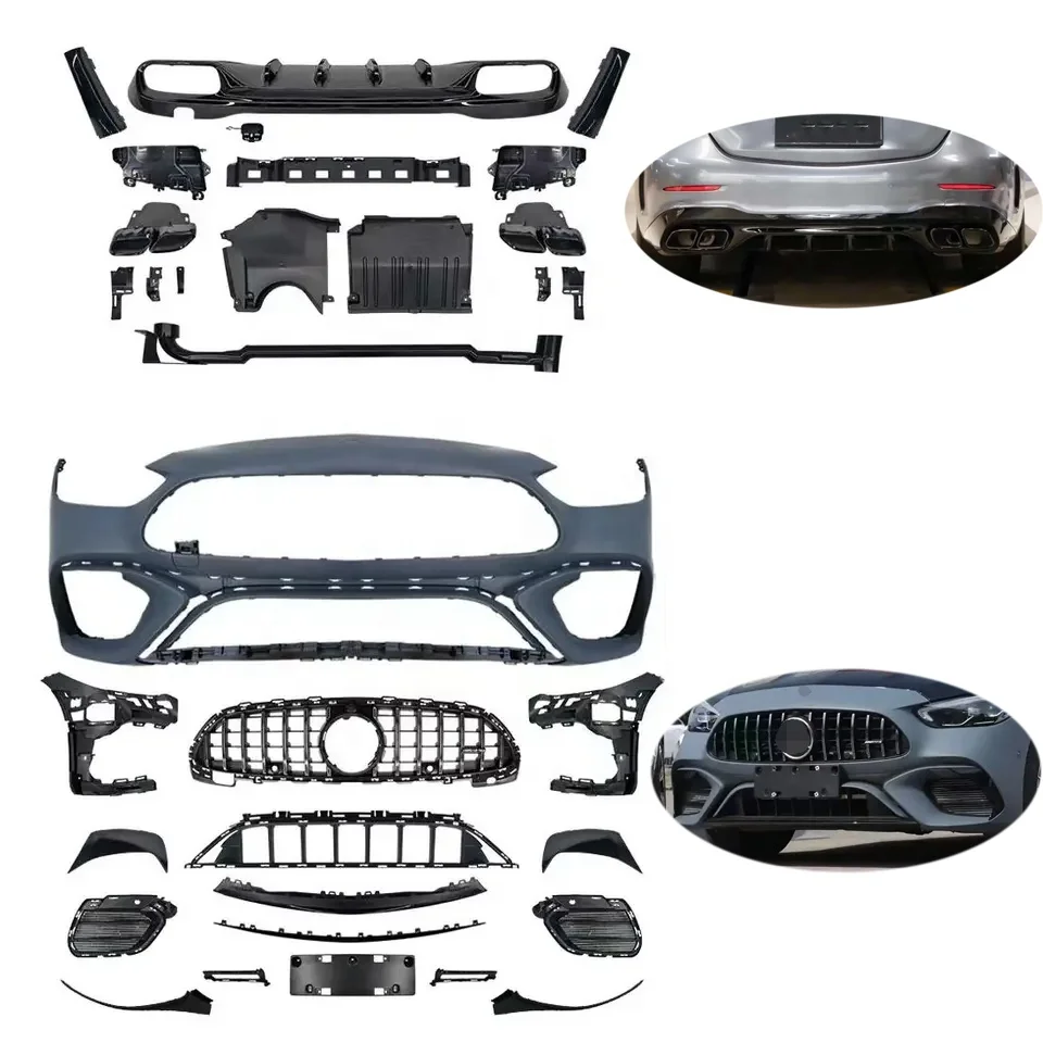 

Suitable for Mercedes-Benz W206 upgrade C63 AMG Front bumper with grille rear diffuser