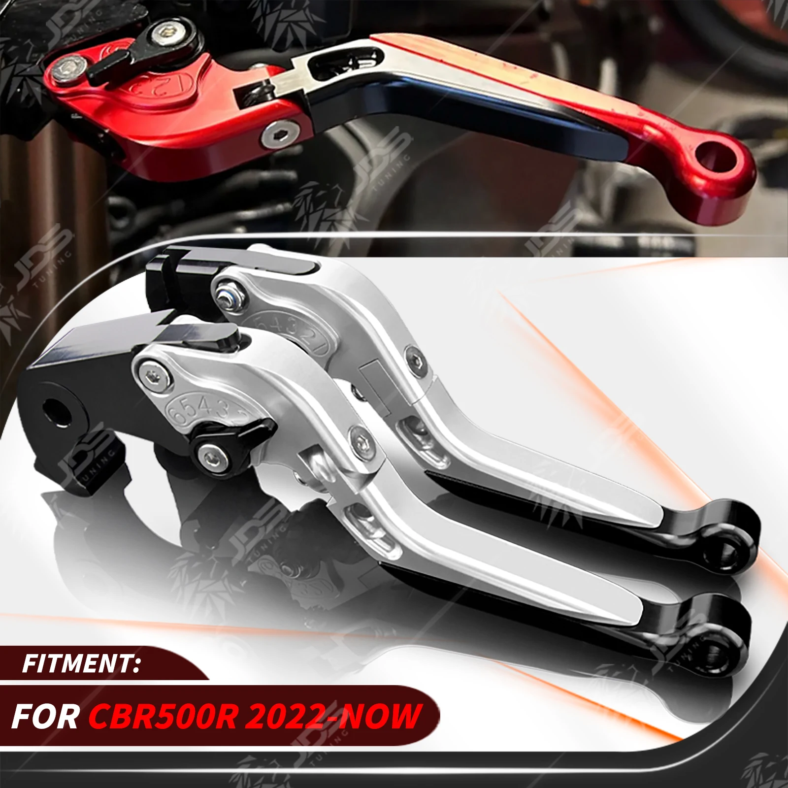 JDSTUNING For Honda CBR500R 2022-NOW Clutch Lever Brake Lever Set Adjustable Folding Handle Levers Motorcycle Accessories Parts