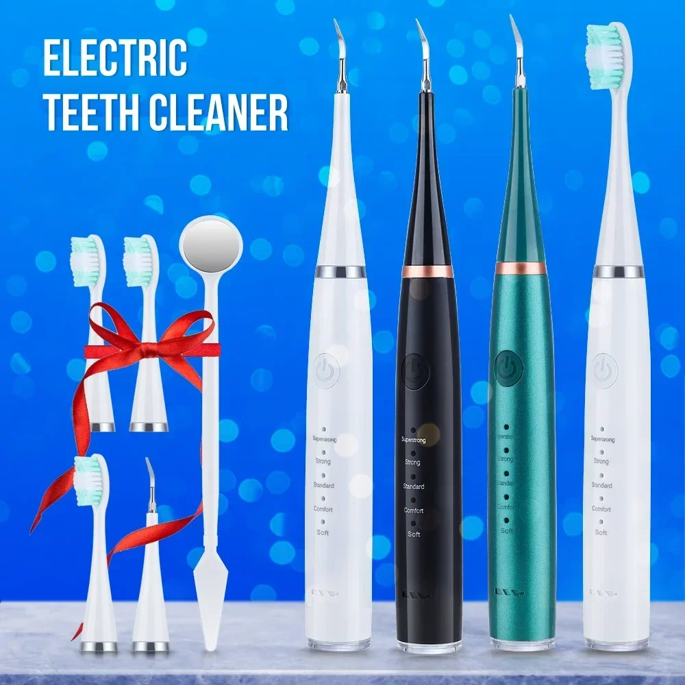 

Rechargeable Sonic Electric Toothbrush Teeth Whitening Kit with Tartar Remover and Stain Removal for Dental Care