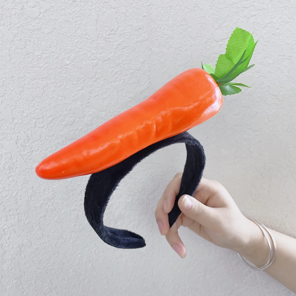 

Vegetable Headband Carrot Comfortable Fashionable Party Headwear Cloth Headbands