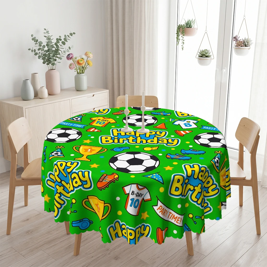 ผ้าปูโต๊ะทรงกลมลายฟุตบอลสำหรับ - Kids Outdoor Dining Table บทวิจารณ์และราคา