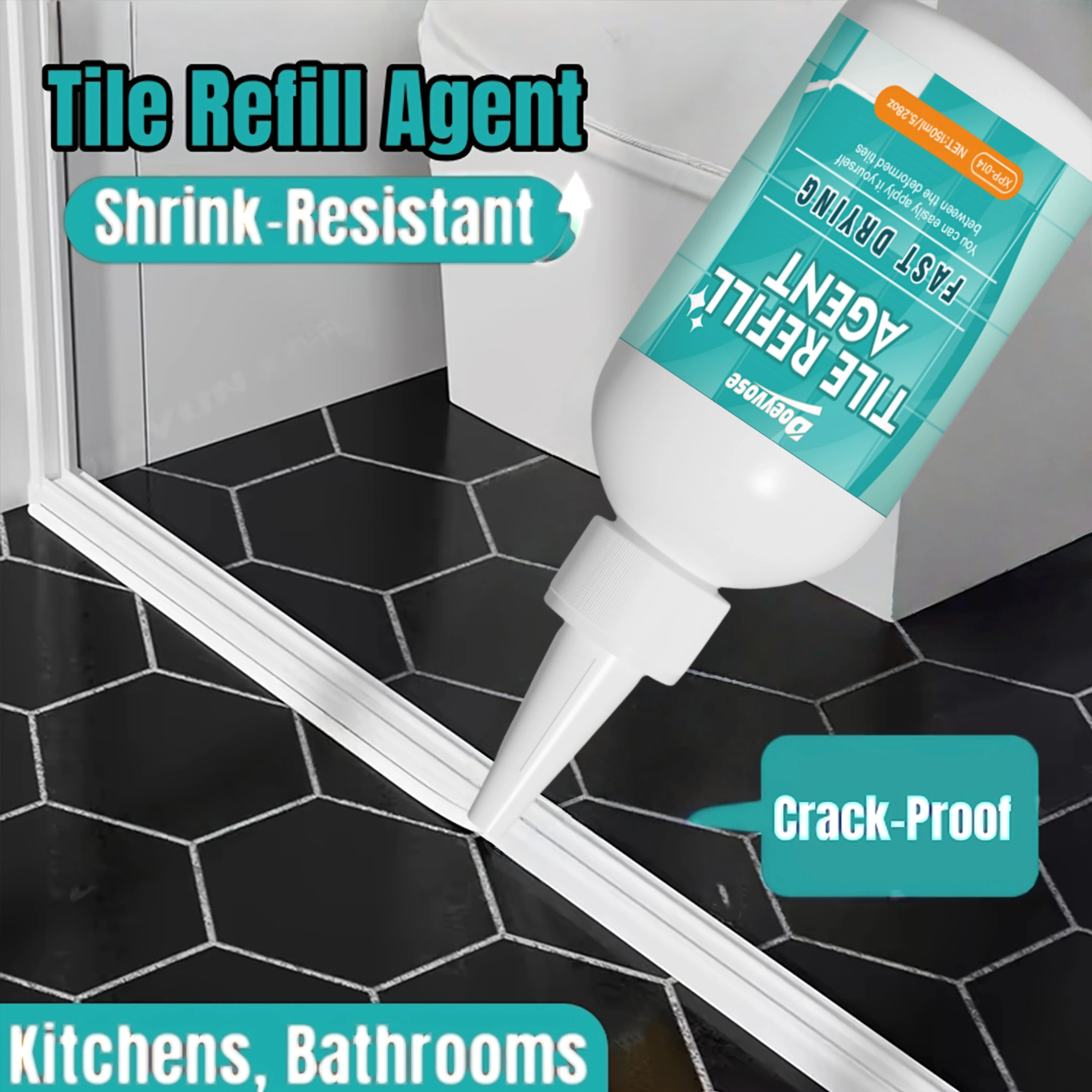 150ml White Grout Colorant Tile Refill Agent Fast Drying Waterproof Ceramic Joint Sealer Renew Dirty Black Tile Lines