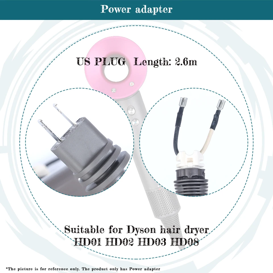ダイソン　ブラック ヘアドライヤー 電源コード付き Amazon.co.jp: 電源コード交換用ダイソンSupersonicヘアドライヤーHD01