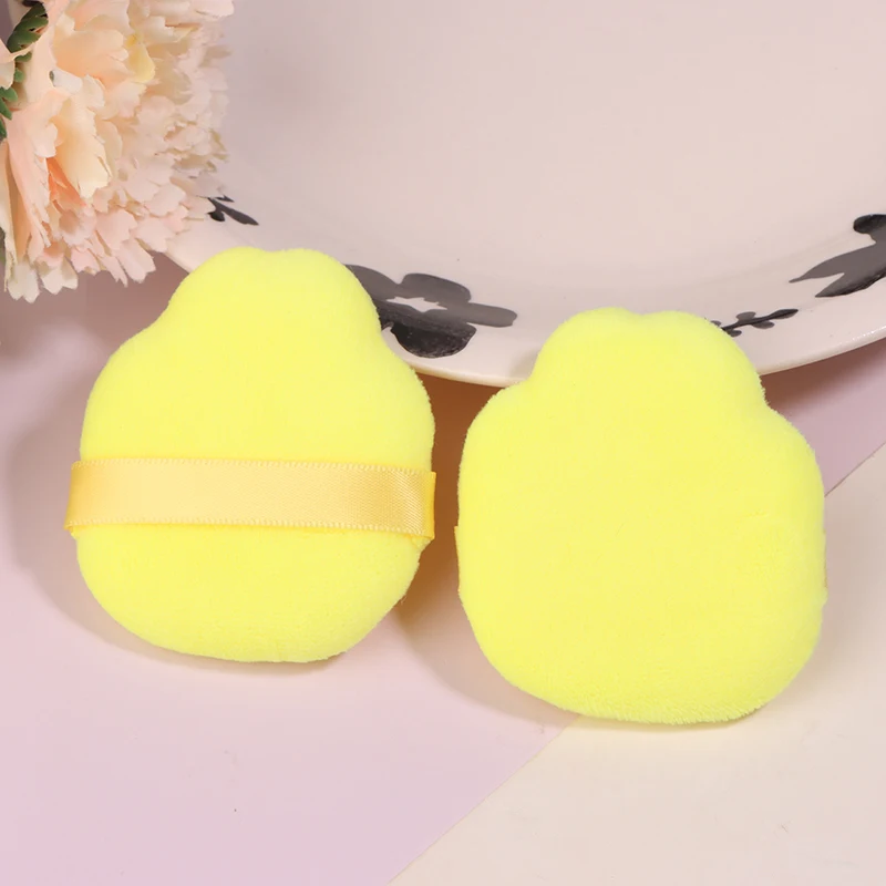 1/2Pcs Bär Form Puderquaste Weichen Make-Up Schwamm Für Gesicht Make-Up Augen Konturierung Schatten Kosmetische Waschbar mini Samt Puff