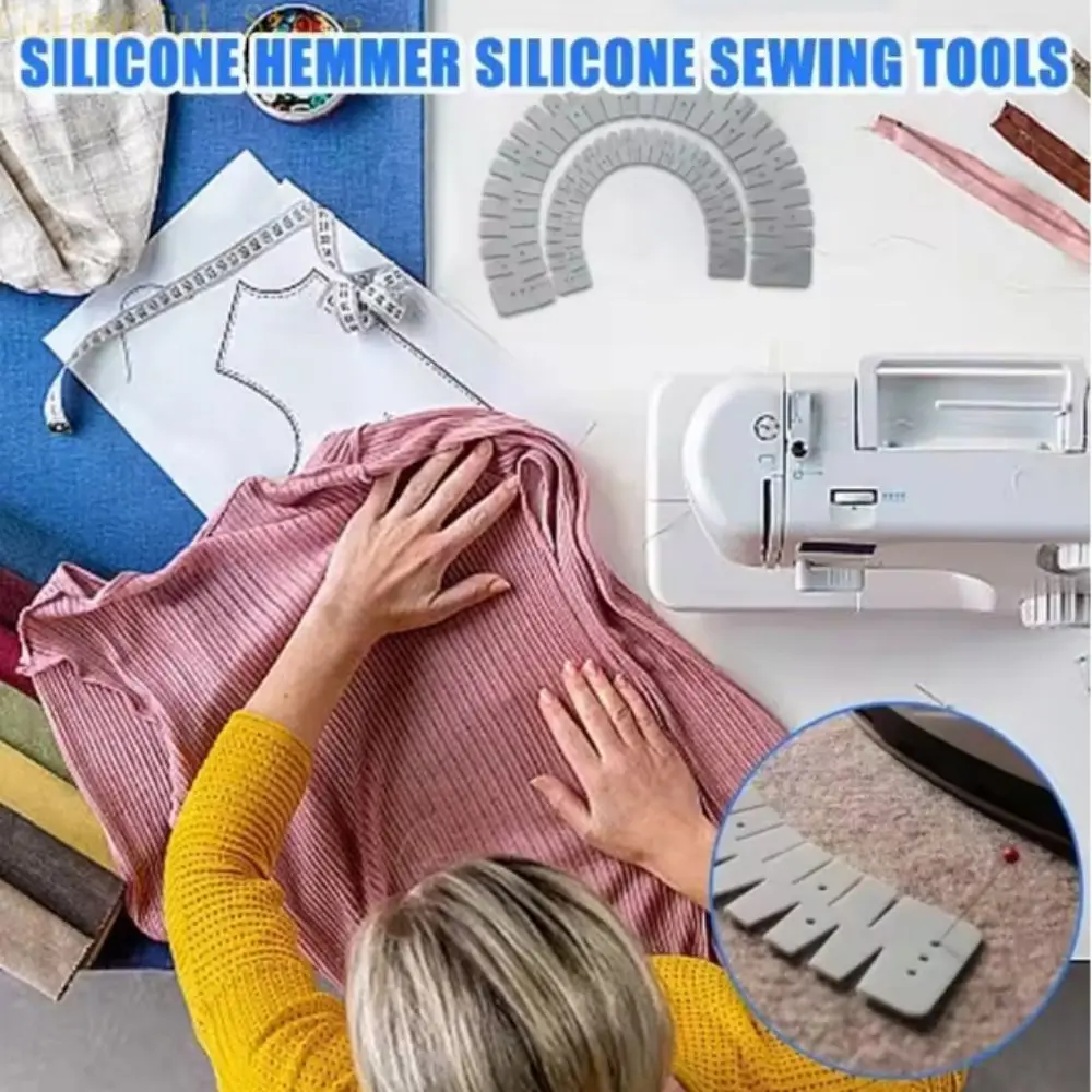 Durable Flexible Bending Sewing Tool Time-Saving Portable DIY Hemmer Marking Holes Heat Resistant Sewing Artifact Craft Making