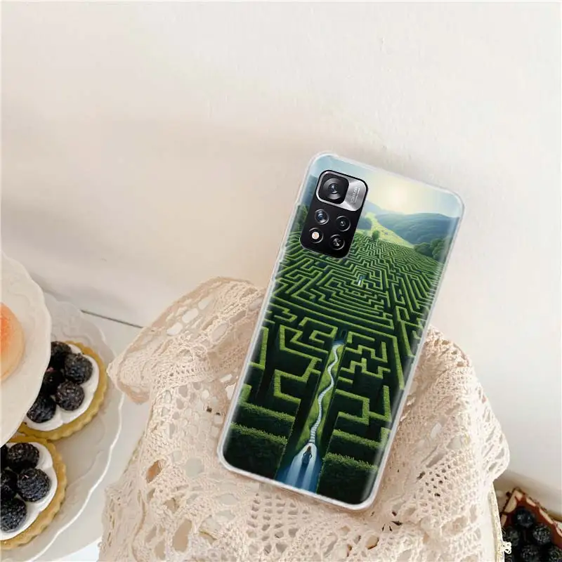 Ancient Maze Phone Case For Xiaomi Redmi Note 13 Pro 5G 10 10A 10C 12 12C 9 9A 9C 9T 8 8A 7 7A 6 Pro S2 6A K40 K20 Cover Coque T