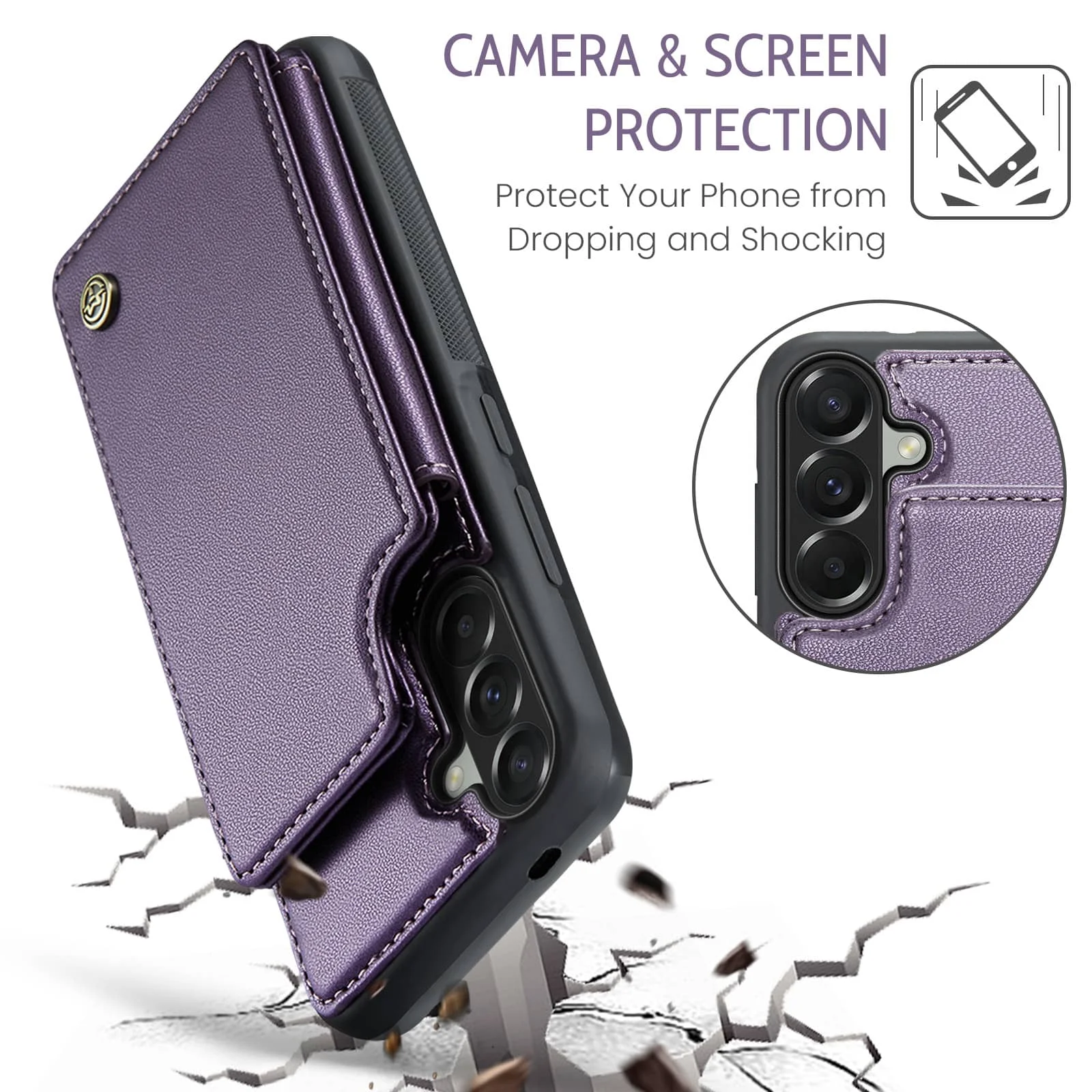 Für Samsung Galaxy A18 A15 A16 A17 A36 A37 A56 A57 5G Brieftaschenhülle Flip Cover RFID-Blockierung Kartenhalter Magnetischer Ständer – Detail 4