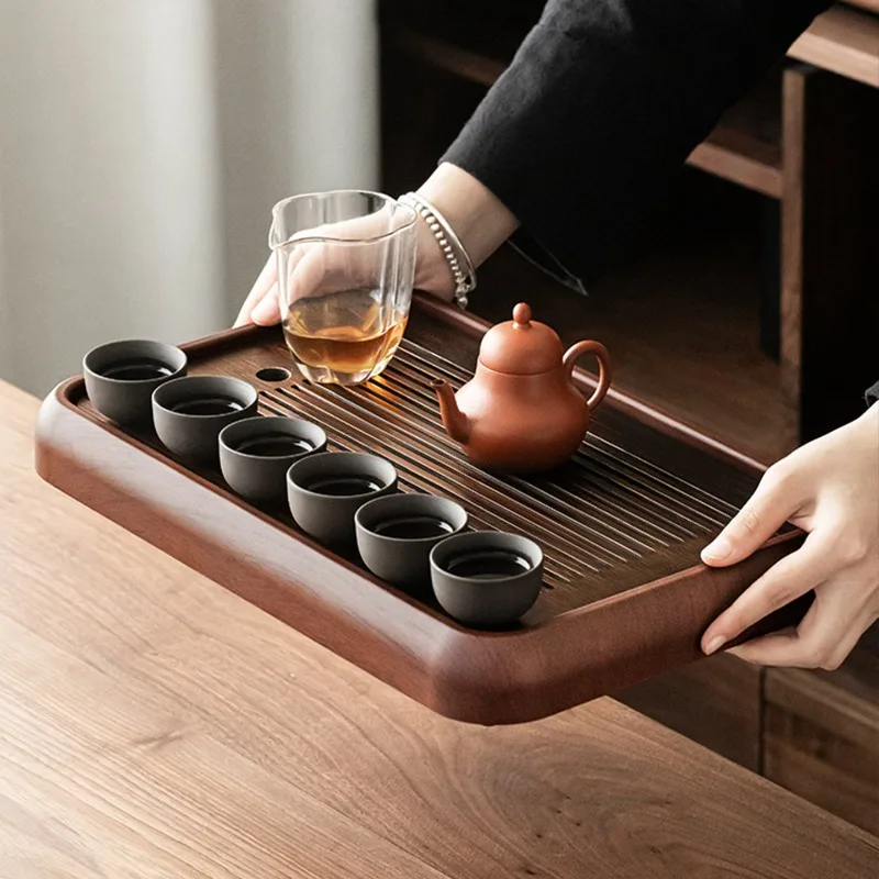 Table Accessories Tea Tray Coasters Coffeeware Wooden Serving Decorative Tea Tray Desk Kitchen Bandeja Madera Home Decorationgs
