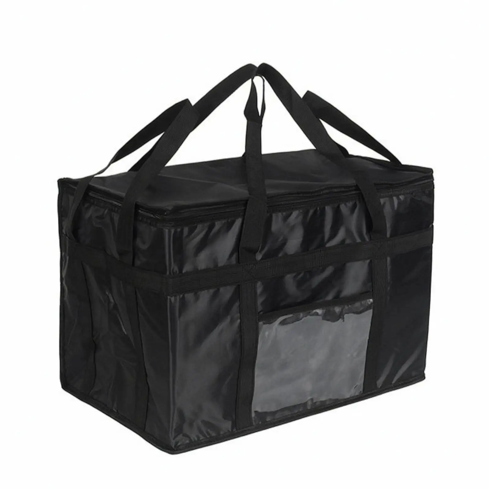Insulated Food Delivery Bag Portable Insulated Bag with Pocket Zippered for Caterers, Grocery Shopping, Picnics