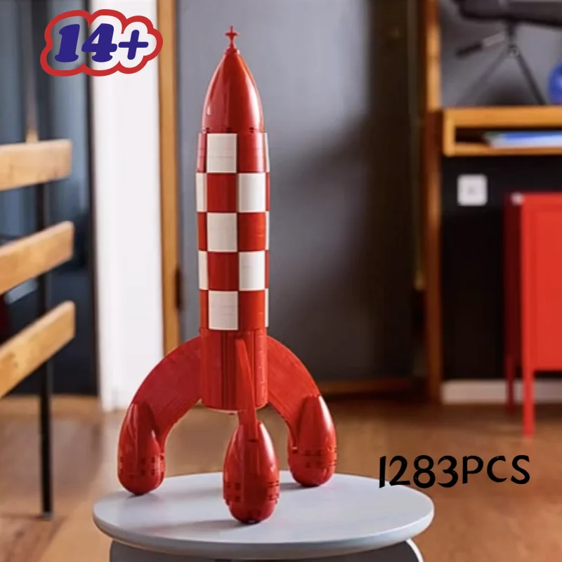 In Stock 1283PCS Creative Ideas Moon Assemble Model Rocket Building Blocks DIY Toys for Friends Birthday Christmas Gifts