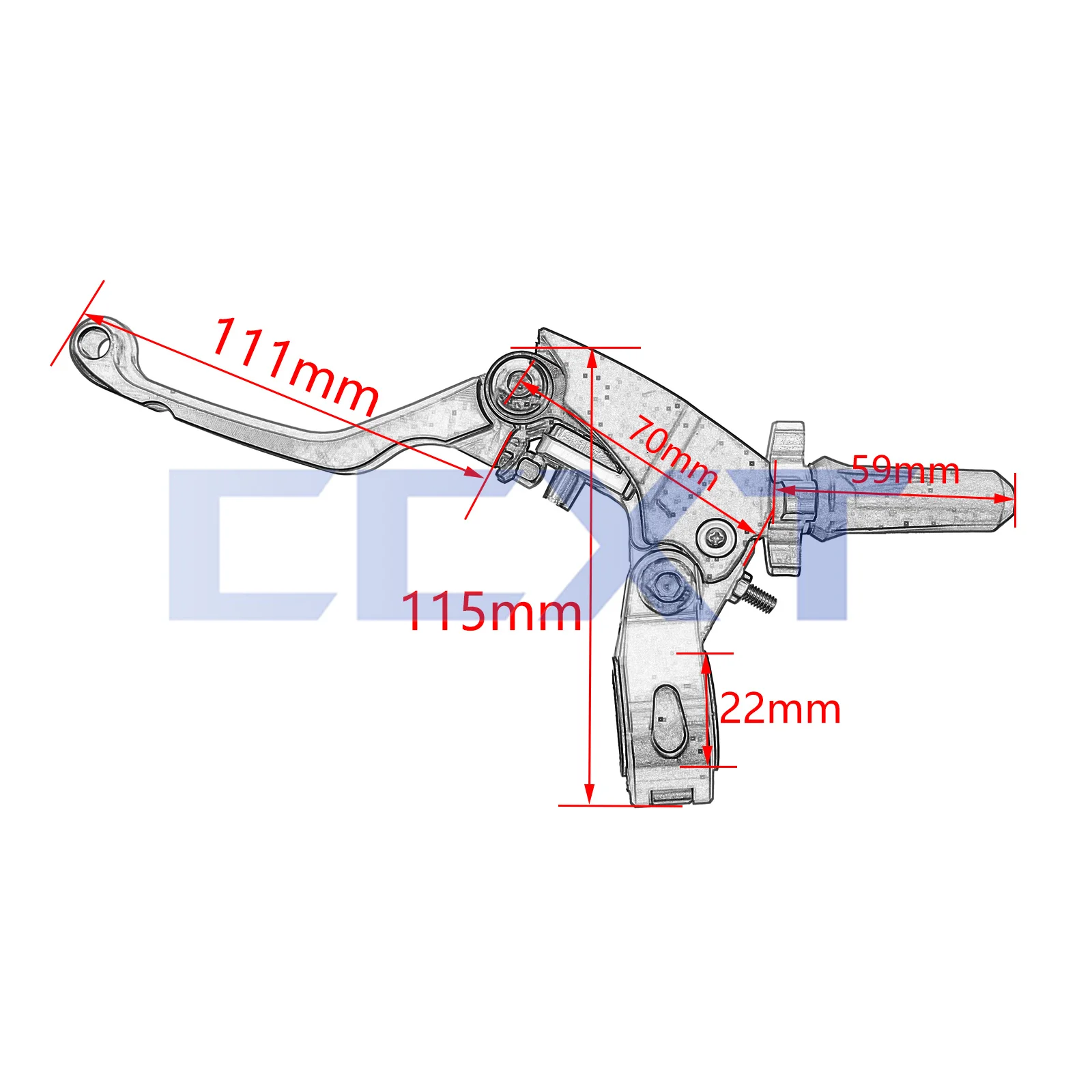 CNC 오토바이 브레이크 클러치 레버 핸들 바, Kayo T4 T6 K6 K6R, KTM SX SXF XC XCF EXC EXCF, Husqvarna용 범용 22mm