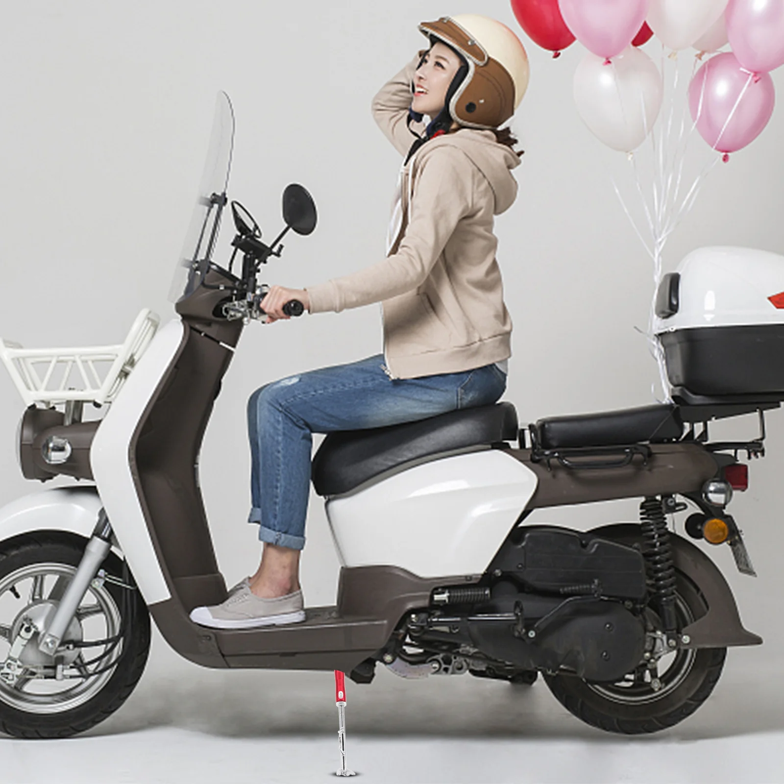 

Motorcycle Kickstand Metal Side Stand Sturdy Motorcycle Accessory Part for Stable Parking on Uneven Gravel Sand Grass