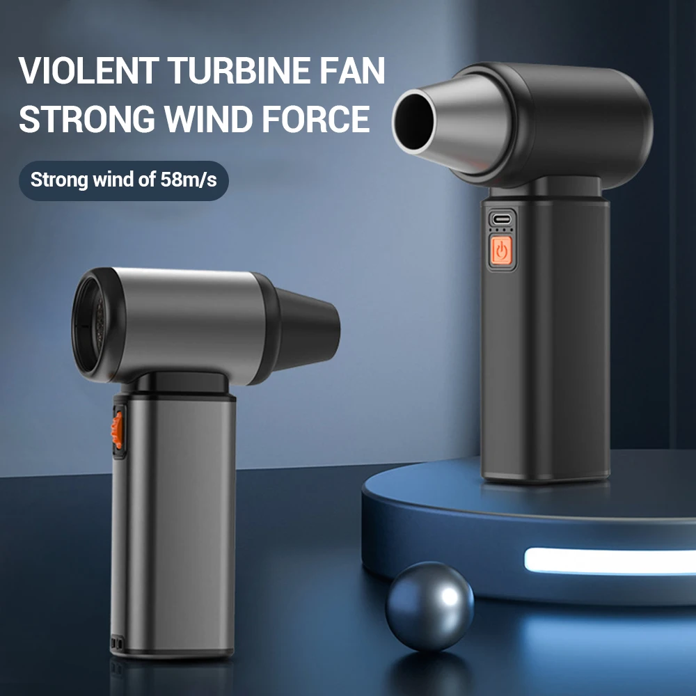 

400000RPM Turbofan Brushless Motor Dust Cleaner Infinite Speed Regulation USB Rechargeable Powerful Dust Blower Turbo Fan Dryer