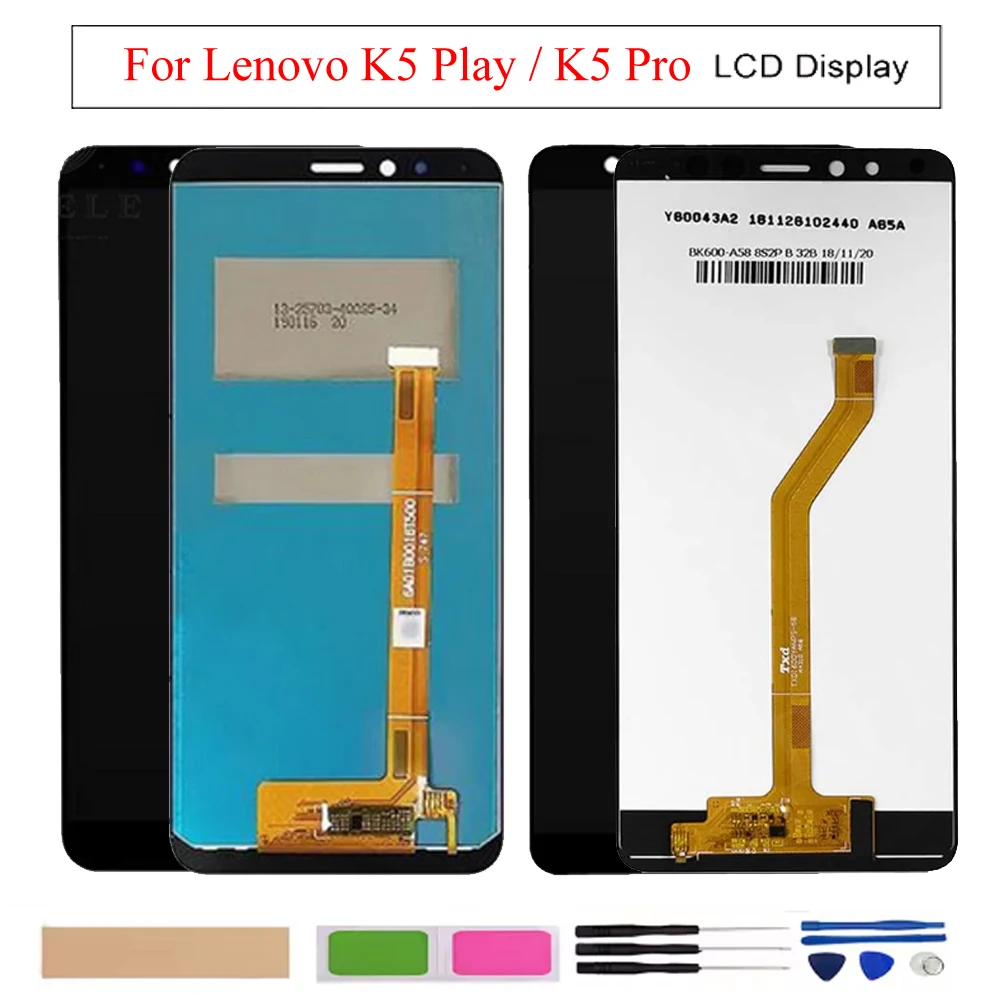 Display lcd para lenovo k5 play l38011/k5 pro l38041 display lcd sensor de tela toque digitador assembléia substituição