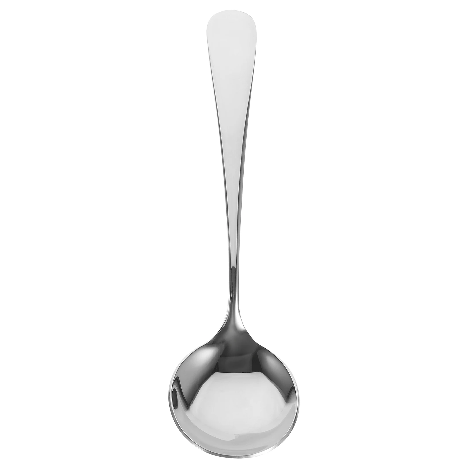 

Stainless Steel Soup Spoon 3 5mm Thick Silver Multipurpose Kitchen Tool for Serving Ramen Porridge Practical Daily Life