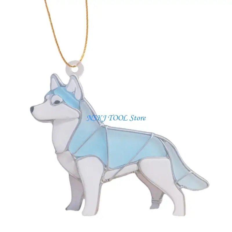 L8RC Eye Catching Dog Sun Catcher Bright Color For Decoration Enhancement