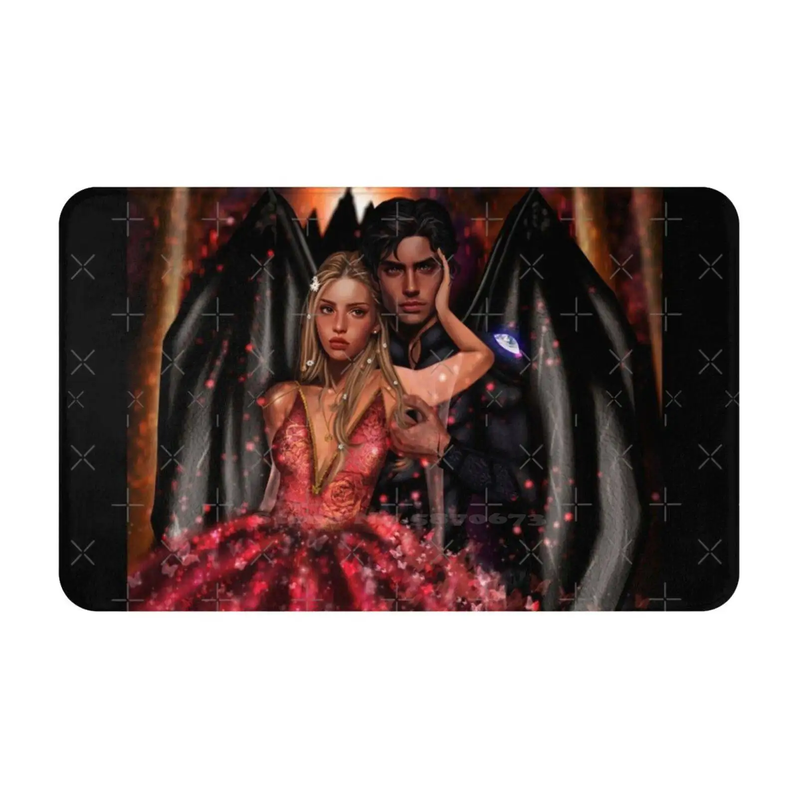 Elain And Azriel The Shadowsinger From Acotar Soft Cushion Car Home Carpet Door Mat Elain And Azriel Fanart Elriel Fanart Elain