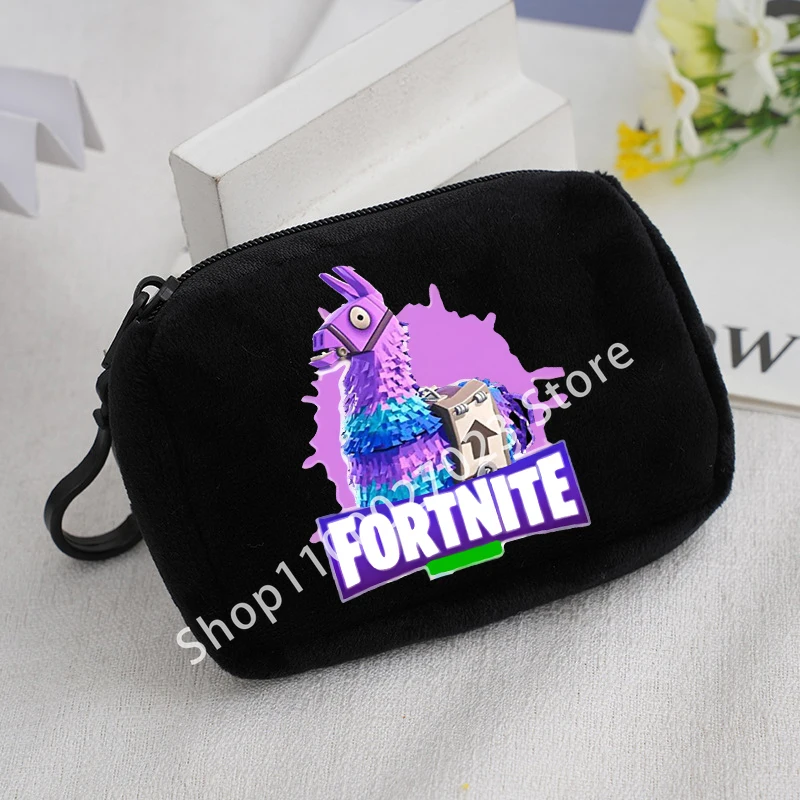 Fortnites Boys Girls Plush Coin Purse Cute Fashion Portable Wallet Cartoon Anime ID Card Storage Bag Children Birthday Gifts view 5