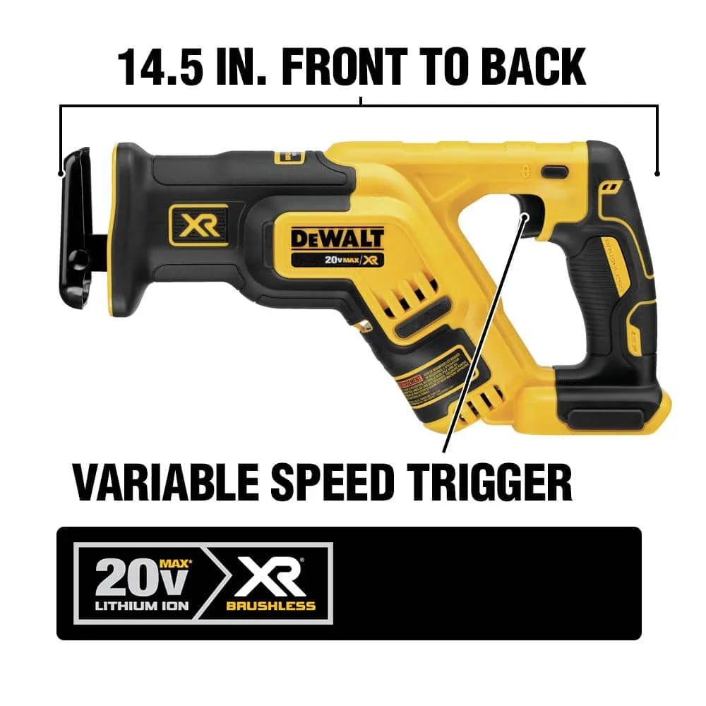 Dewalt DCS367ブラシレスコードレスコンパクト往復鋸20vリチウム電源ツール2900SPM